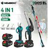 Yofidra NEWBENY Motosega Elettrica Senza Spazzole 4 in 1 con Asta Telescopica, Sega per Rami Alti, Forbici per Lavorazione del Legno, Utensile per Potatura da Giardino per Batteria Makita 18-21V