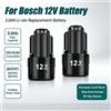 DAWEIKALA Batteria di ricambio 12V per Bosch 12V 3Ah, batteria Li-ion 12V/10.8V per utensili elettrici senza fili BAT411 BAT412 BAT413