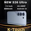 K-Touch Telefoni Cellulari K-Touch per S26 Ultra, Smartphone Android 15 da 7,3 Pollici, Batteria da 8000mAh, Sblocco Facciale, 5G, Dual SIM, Fotocamera 16+48MP, Cellulari per Uomini e Donne, Idee Regalo