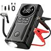 NONE Avviatore di Emergenza per Auto Portatile con Compressore d'Aria, Power Bank 12V, Potente Gonfiatore per Pneumatici con Luce LED, Dispositivo di Avviamento Auto 8000mAh, Avviatore Auto 3200A