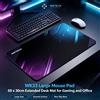 NONE Tappetino per mouse da gioco esteso 69×30 cm WETECH WK33, tappetino per mouse con motivo casuale misto, superficie in lycra resistente all'acqua, base in gomma antiscivolo per PC, laptop, ufficio e
