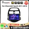 Podofo 8+128G 4G Autoradio per Chevrolet Spark 2011-2014 con CarPlay Wireless, Android Auto, WIFI, 4G, AM FM, RDS, GPS, DAB, Mirror Link, Lettore Multimediale per Auto