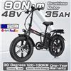 DEEPOWER G23 Bici Elettrica Pieghevole per Adulti, Motore ad Alta Coppia 90N·m, Batteria LG 48V 35Ah, Freni a Disco Meccanici, Pneumatici Fat 20×4.0, E-Bike Fuoristrada a Lunga Autonomia