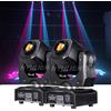 HYULIGHTS 2 pezzi Mini Testa Mobile LED 75W, 8 Gobo, 8 Colori, Effetto Palco DJ Beam Wash Beam Strobe, Luce da Discoteca