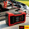 NONE Caricabatterie per Auto 12V 10A, Caricabatterie Intelligente per Moto con Display Digitale, Riparatore e Mantenitore per Batterie al Piombo-Acido, Caricatore Rapido per Batterie Auto 12V