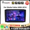 Podofo Autoradio 10" 8+128G per Skoda Fabia 2008-2014 8-core con AM FM RDS WIFI 4G GPS DAB Schermo IPS CarPlay Android Auto Stereo per Auto