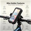 NONE Impermeabile 360 ° Borsa porta cellulare da bici con supporto girevole, compatibile con schermi fino a 7 pollici, con schermo touch antiriflesso, supporto per smartphone da bici.
