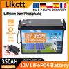 Likctt Nuova Batteria al Litio Ferro Fosfato LiFePO4 12V 24V 100Ah 150Ah 200Ah 350Ah, con BMS 100A integrato, oltre 9000 cicli profondi, protezione da basse temperature, per camper, uso marino, solare,