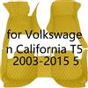 NONE Tappetini Personalizzati in TPE per Tutte le Stagioni per Volkswagen California T5 2003-2015 5 Posti, Rivestimento in Pelle PU di Lusso, Copertura Completa, Antiscivolo, Tappeti Auto, Accessori
