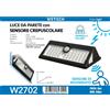 2026 NUOVA Lampada Solare da Parete con Accensione/Spegnimento Automatico, Sensore di Movimento PIR, LED Impermeabile IP65, Luce di Sicurezza Notturna per Giardino, Casa, Strada, Cortile