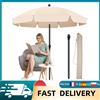 zollor Ombrellone da Giardino 2m con Telo Arcuato, Protezione UV, Parasole Inclinabile Portatile per Spiaggia, Campeggio, Pesca, con Borsa per il Trasporto