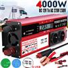bromose Inverter di Potenza 4000W 3000W da DC 12V a AC 220V 230V con 4 Porte USB, Presa EU e Display LED per Viaggi e Campeggio