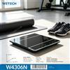 NONE Bilancia digitale di alta precisione per il bagno, portata massima 180 kg, graduazione di 0,1 kg, display LED nascosto con rilevamento della temperatura, bilancia con corpo in vetro temperato per uso