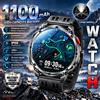 GUHUAVMI Nuovo Smartwatch con Batteria Integrata da 1100mAh, Schermo Grande da 1,7 Pollici, Torcia, Bussola, Impermeabile IP68, Chiamate Bluetooth, Orologio Intelligente Sportivo per Uomo