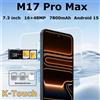 K-Touch M17 Pro Max Smartphone 7.3 Pollici Android 15 Versione Globale Telefono Cellulare Fotocamera 16+48MP 5G Dual SIM Dual Standby 7800mAh Versione Globale