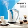 NONE WETECH W6206 Bollitore Elettrico Domestico da 2L 2200W Riscaldamento Rapido Spegnimento Automatico Bollitore AC220‑240V Pentola per Acqua Calda di Grande Capacità