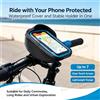 NONE Porta telefono da bicicletta, custodia impermeabile in TPU con schermo touchscreen, adatta a smartphone fino a 7 pollici, borsa da manubrio antiriflesso per la navigazione in bicicletta.