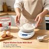 NONE Bilancia da cucina digitale da 5 kg con precisione di 1 g, bilancia elettronica con ciotola trasparente rimovibile e schermo LED, ideale per la preparazione di dolci e la cucina domestica.
