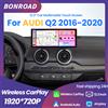 BONROAD, autoradio multimediale con schermo touchscreen, Android Auto, CarPlay wireless, risoluzione 1920x720P, display da 12,3 pollici, navigazione GPS, Bluetooth 5.0, compatibile con Audi Q2