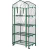 NONE Serra verticale per piante, 4 ripiani in acciaio e PVC, colore verde, dimensioni 69x50x165 cm.