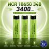 DAGENLY Batteria al Litio NCR18650 34B 18650 3.7V 3400mAh 10A Ricaricabile Flat Top Alta Capacità e Lunga Autonomia per Torce LED, Dispositivi Portatili, Batteria di Ricambio Spedizione Rapida dalla Polonia
