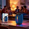 NONE Altoparlante Bluetooth portatile per esterni con luce LED RGB, 5W, tecnologia TWS, suono stereo wireless, ricarica tramite USB-C, mini altoparlante ideale per viaggi, campeggio e feste.