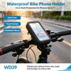 NONE Supporto per telefono da bicicletta, custodia rigida impermeabile, compatibile con telefoni cellulari fino a 7 pollici, rivestimento in TPU antiriflesso, supporto girevole per manubrio, ideale per le
