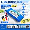 Ddadache Batteria ricaricabile al litio 36V 100Ah 10S1P, con sistema di protezione BMS integrato, connettori multipli XT60/XT30/DC, per monopattini elettrici, biciclette elettriche e apparecchiature