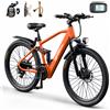 Mairide Bicicletta elettrica da 26 pollici per adulti, batteria da 36V 13Ah 468Wh, motore brushless da 250W, velocità massima di 25 km/h, autonomia fino a 40 km, 21 velocità, doppia sospensione, e-mountain