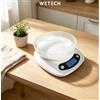 NONE Bilancia digitale per alimenti e prodotti da forno, capacità 5 kg, precisione 1 g, con ciotola rimovibile, ideale per cucinare, seguire una dieta e controllare le porzioni.