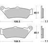 Brembo Pastiglie freno in ceram.organ. carbonio ORGANICA, ABE, 07BB0306