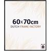 Dutch Frame Factory - Cornice 60x70 cm Nero Opaco - Plastica | Vetro acrilico antiriflesso, Montaggio a parete, Adatta per foto, poster o puzzle, Made in Holland