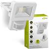 Goobay 53878 Proiettore LED da Esterno Con Rilevatore di Movimento 10W - Sensore PIR, IP44, Luce Bianca Neutra 850 lm, a Parete, da Giardino, Bianco