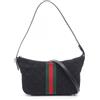 GUCCI Borsa a tracolla Gucci Lunetta Small Crossbody GG Canvas pelle nera usata