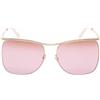 GUCCI Occhiali da sole Gucci occhiale GG0820S4 placcato oro plastica bianco usati...
