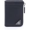 PRADA Portamonete PRADA SAFFIANO TRIANG Card Case 2MC129QHHF0002 pelle nero usato