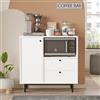 LBSIGN Mobile Cucina Con Vano Microonde 1 Anta 2 Cassetti Claudia Bianco