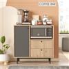 LBSIGN Mobile Cucina Con Vano Microonde 1 Anta 2 Cassetti Claudia Rovere E Antracite