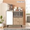 LBSIGN Mobile Cucina Con Vano Microonde 1 Anta 2 Cassetti Claudia Rovere E Bianco