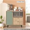 LBSIGN Mobile Cucina Con Vano Microonde 1 Anta 2 Cassetti Claudia Rovere E Verde Salvia