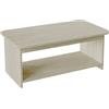 LBSIGN Tavolino Da Salotto 100x50x42h Con Ripiano Chebo Effetto Travertino
