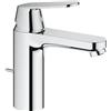 GROHE Miscelatore Monocomando per Lavabo Eurosmart con Astina a Saltarello Portata Regolabile, Cromo, M 2339600E
