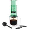 AeroPress Clear Green Coffee Press, French Press tutto in uno, macchina da caffè manuale stile espresso e pour-over, infusione in 2 minuti, piccola macchina portatile da viaggio e campeggio
