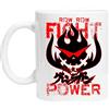 BIOCLOD Row Row Fight Power Gurren Lagann Tazza Riutilizzabile in Vetro Bianco Per tè e Caffè Coffee Cup
