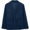 Generisch Giacca invernale da donna con calda imbottitura, in pile, da donna, con bottoni, in morbido pile, comoda, in pile Teddy, loungewear casual, cardigan leggero
