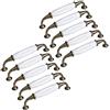 FBSHOP(TM) 10 Pezzi di Alta Qualità in Stile Vintage Classico in Ceramica Bianca Pomelli dei Cassetti Comò Armadio Guardaroba Tirare Maniglie Delle Porte