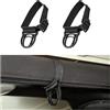 Suvnie 2 ganci appendiabiti con barra a rullo, parti ausiliarie per auto, resistenti, compatibili con Wrangler CJ YJ JL JT LJ TJ JK JKU JLU (nero)