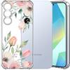 Choeeu ChoosEU Trasparente Cover per Samsung Galaxy S25 con Fiori, Rosa Tulip | Sottile TPU Silicone Trasparente Custodia, Disegni Colorate Fiore Fiori Motivo, per Ragazza, Antiurto Protettiva Morbido Case