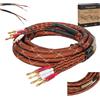 Krüger&Matz KM0335-5M - Set di 2 cavi per altoparlanti con spine a banana, 5 m