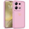Choeeu ChoosEU Cuore Cover per Xiaomi Redmi Note 13 Pro 4G / Poco M6 Pro 4G, Rosa | Custodia TPU Silicone Morbido, Disegni Elegante Colorate Love Heart Motivo, per Ragazza, Antiurto Protezione Case Copertura